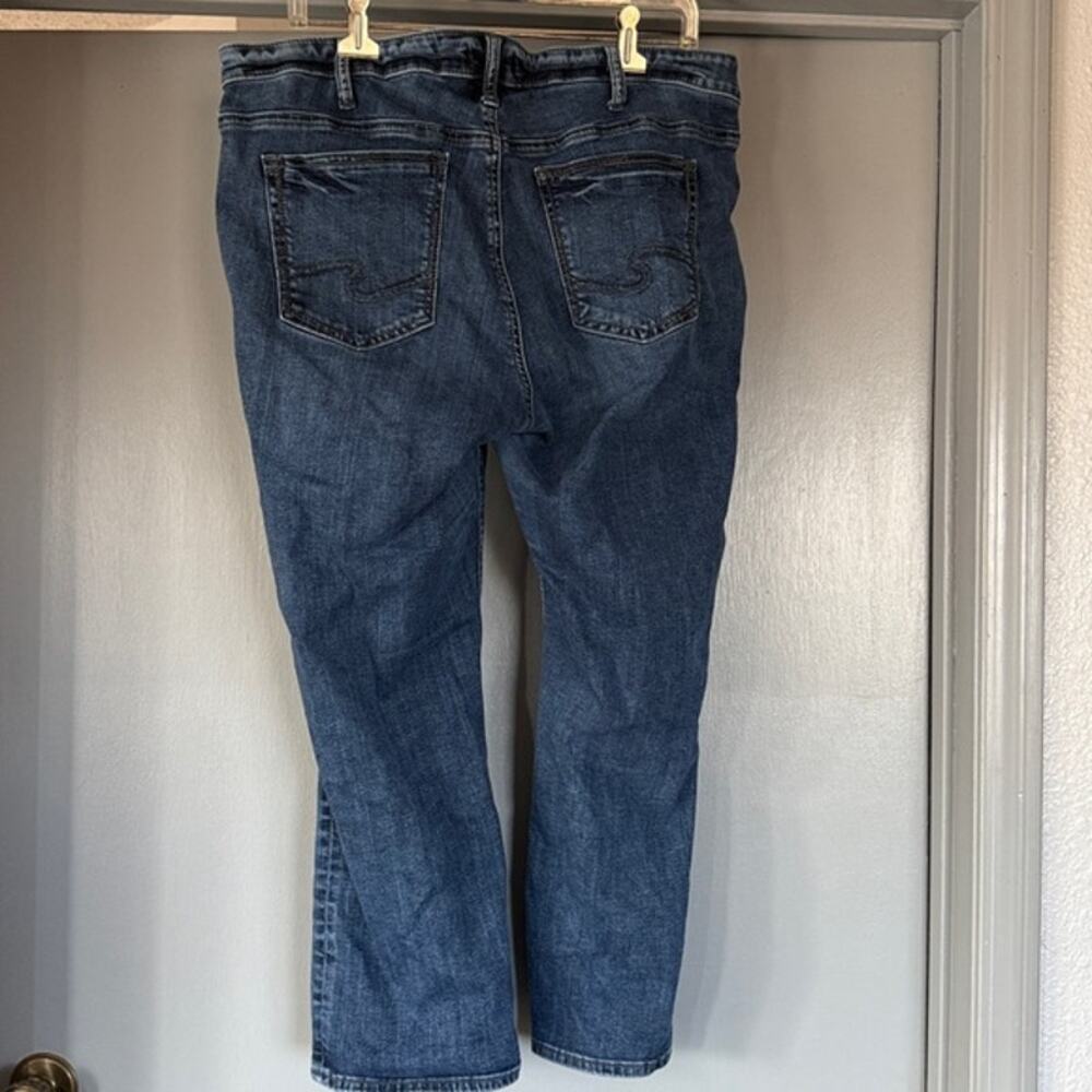 Silver Suki Capri Womens Denim Blue Jeans sz 18 - Picture 2 of 7
